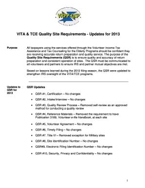 vita tce sites are required to conduct quality review